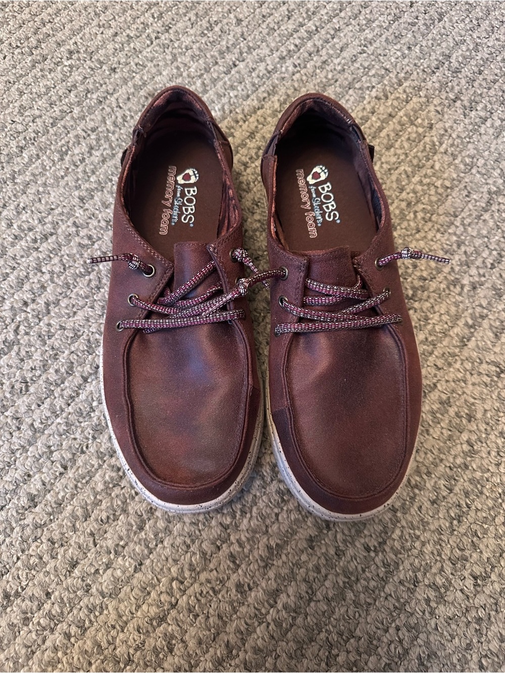 Skechers BOBS Men's Slip-On Loafers in Burgundy Wine